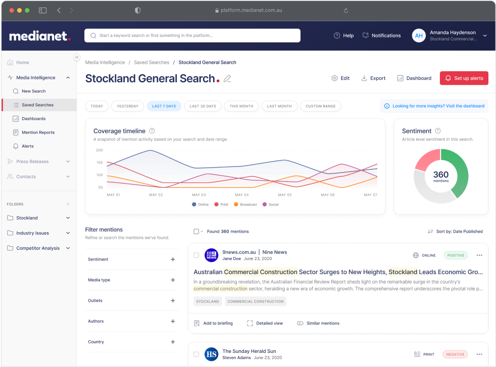 Media Monitoring tool